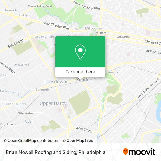 Brian Newell Roofing and Siding map