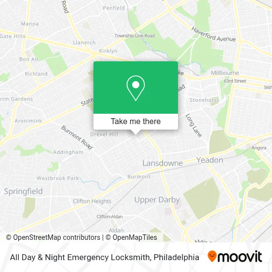 All Day & Night Emergency Locksmith map