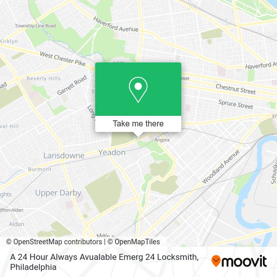 Mapa de A 24 Hour Always Avualable Emerg 24 Locksmith