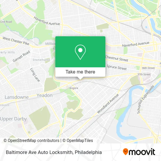 Baltimore Ave Auto Locksmith map