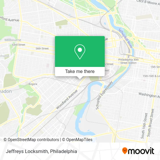 Jeffreys Locksmith map