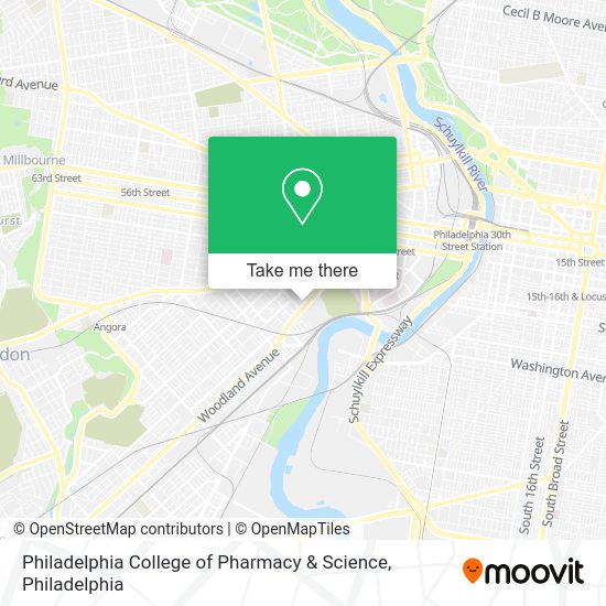Mapa de Philadelphia College of Pharmacy & Science