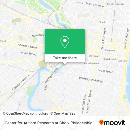 Center for Autism Research at Chop map
