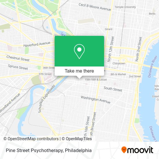 Mapa de Pine Street Psychotherapy