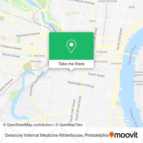 Delancey Internal Medicine Rittenhouse map