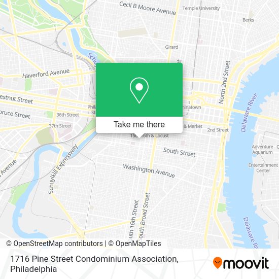 1716 Pine Street Condominium Association map