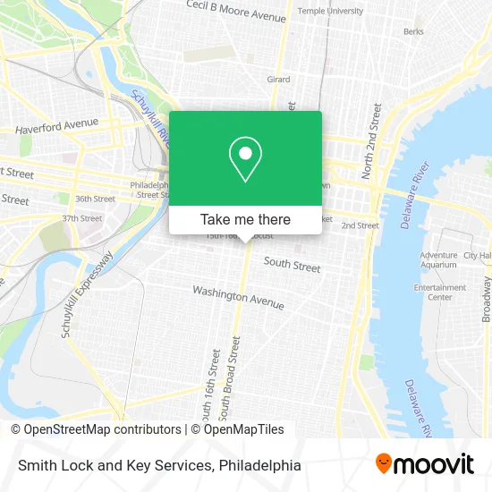 Smith Lock and Key Services map