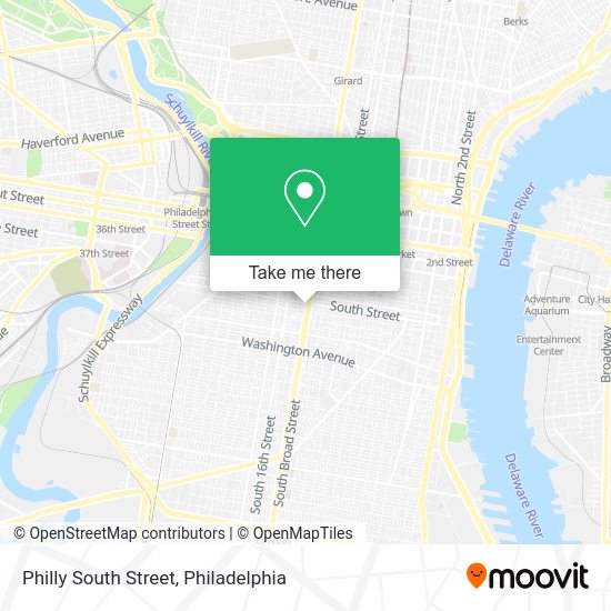 Philly South Street map