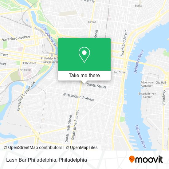 Lash Bar Philadelphia map