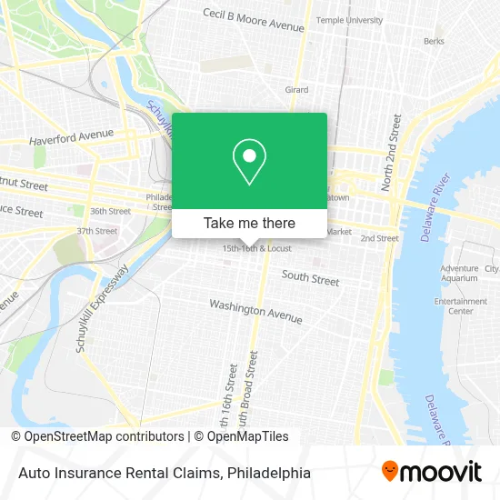 Auto Insurance Rental Claims map