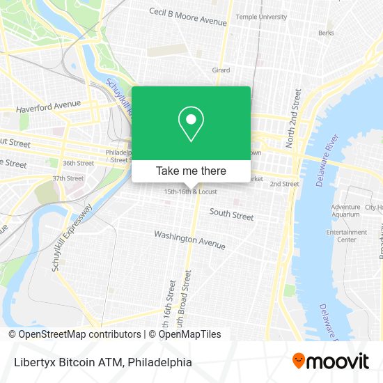 Mapa de Libertyx Bitcoin ATM