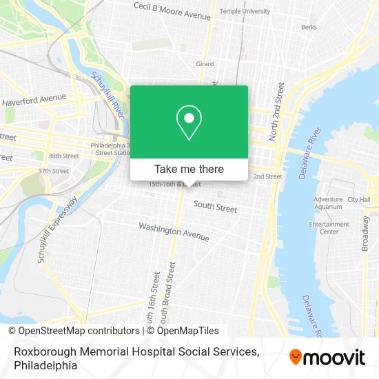 Roxborough Memorial Hospital Social Services map