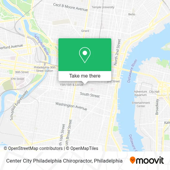 Center City Philadelphia Chiropractor map