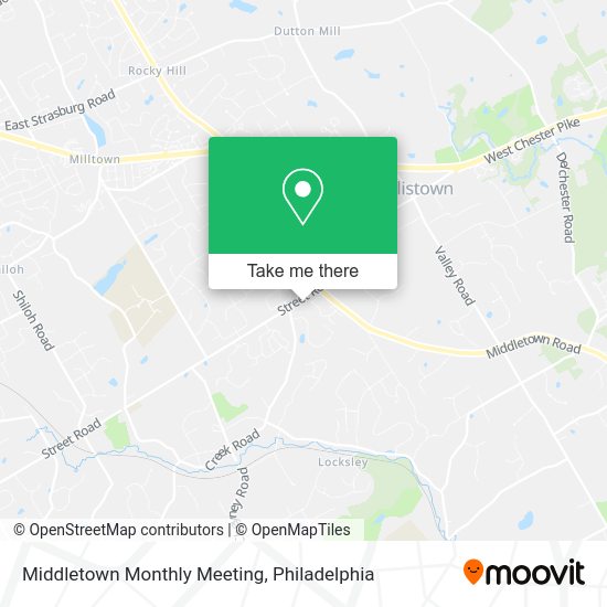 Middletown Monthly Meeting map
