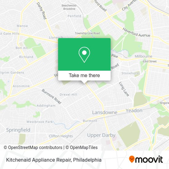 Mapa de Kitchenaid Appliance Repair