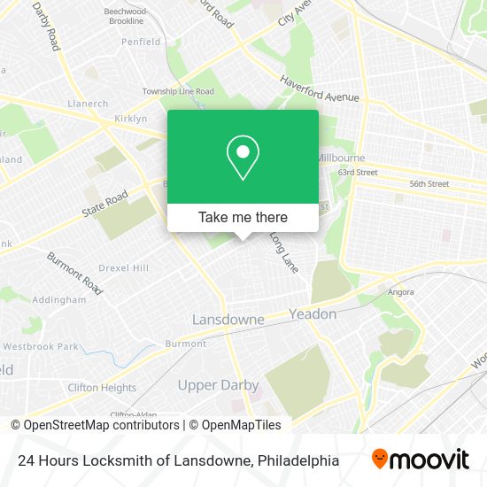 24 Hours Locksmith of Lansdowne map