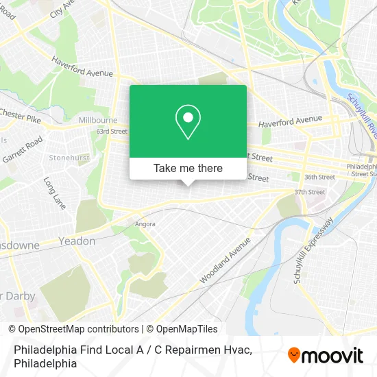 Philadelphia Find Local A / C Repairmen Hvac map