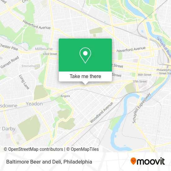 Baltimore Beer and Deli map