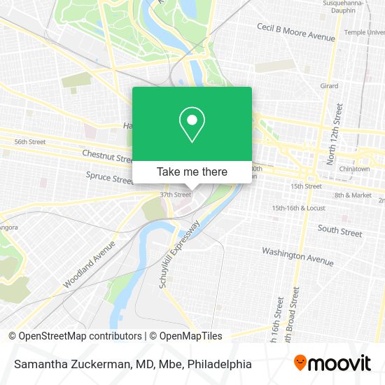 Samantha Zuckerman, MD, Mbe map