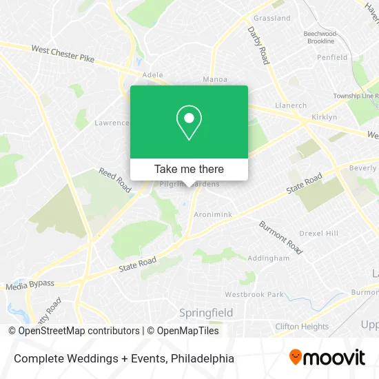 Complete Weddings + Events map