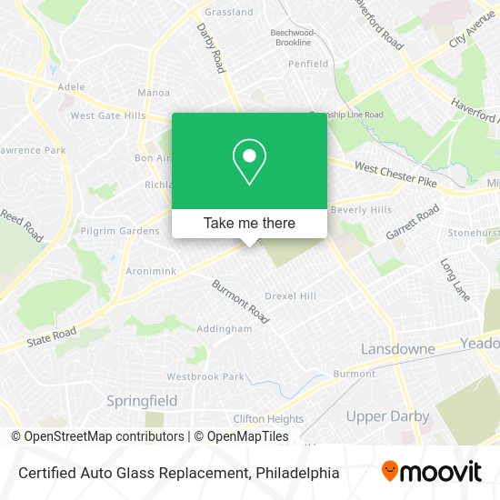 Mapa de Certified Auto Glass Replacement