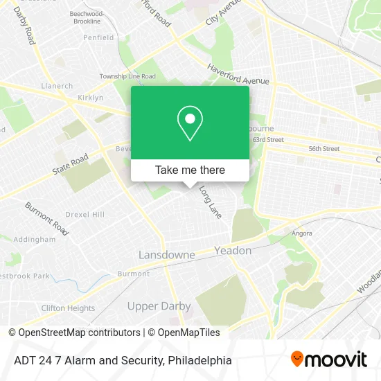 ADT 24 7 Alarm and Security map