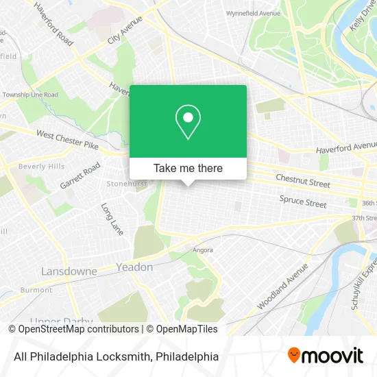 All Philadelphia Locksmith map