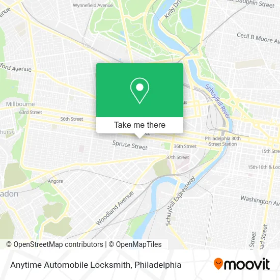 Anytime Automobile Locksmith map