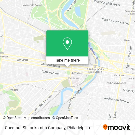 Chestnut St Locksmith Company map