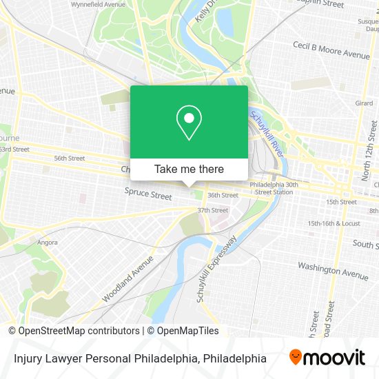 Mapa de Injury Lawyer Personal Philadelphia