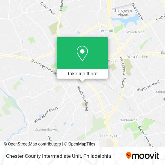 Chester County Intermediate Unit map