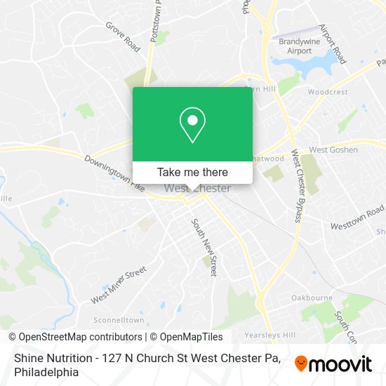 Shine Nutrition - 127 N Church St West Chester Pa map