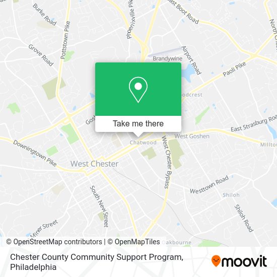 Mapa de Chester County Community Support Program