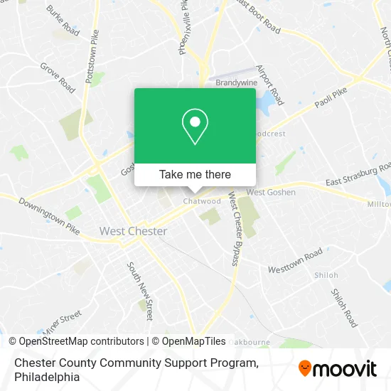 Chester County Community Support Program map