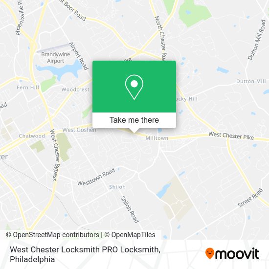 Mapa de West Chester Locksmith PRO Locksmith