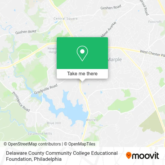 Delaware County Community College Educational Foundation map