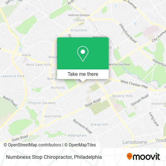 Mapa de Numbness Stop Chiropractor