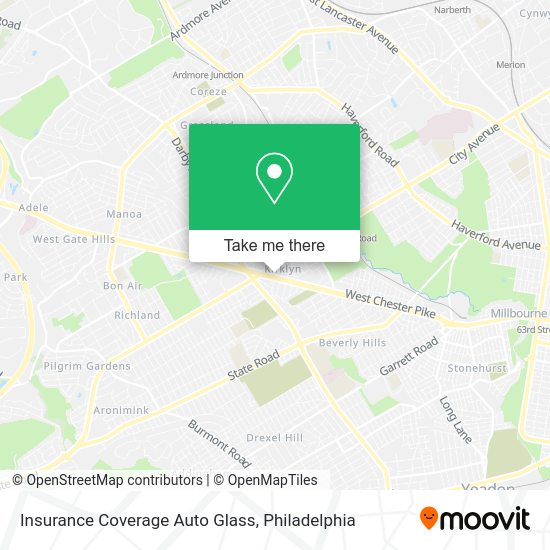 Mapa de Insurance Coverage Auto Glass