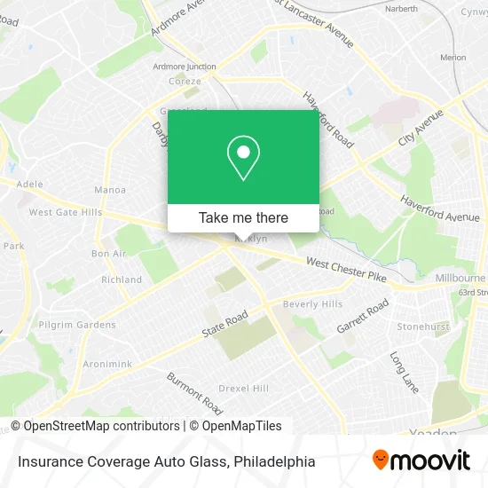 Insurance Coverage Auto Glass map