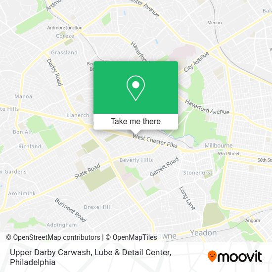 Upper Darby Carwash, Lube & Detail Center map