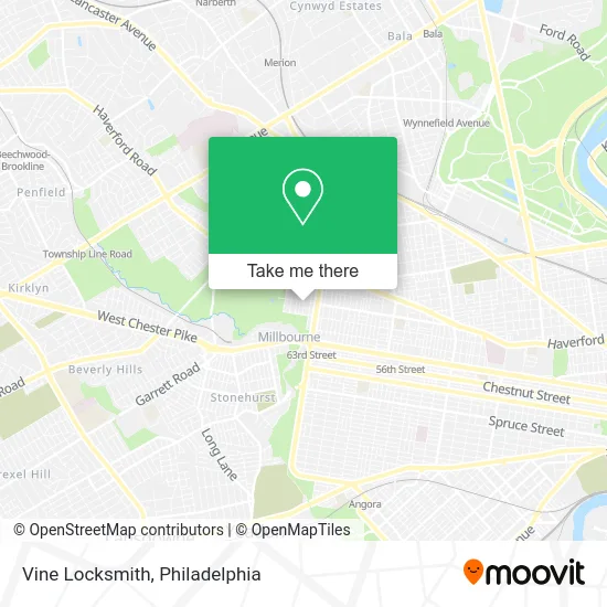 Vine Locksmith map