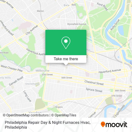 Mapa de Philadelphia Repair Day & Night Furnaces Hvac