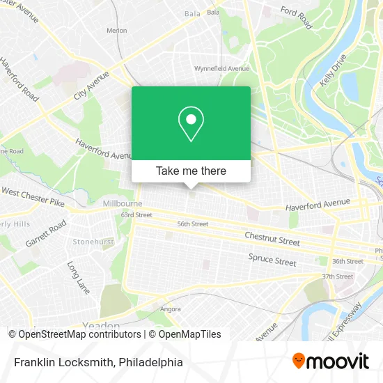 Franklin Locksmith map