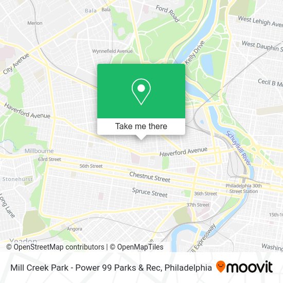 Mapa de Mill Creek Park - Power 99 Parks & Rec