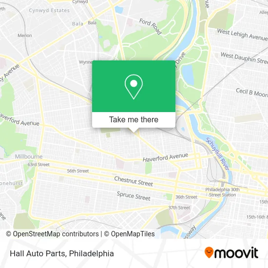 Hall Auto Parts map