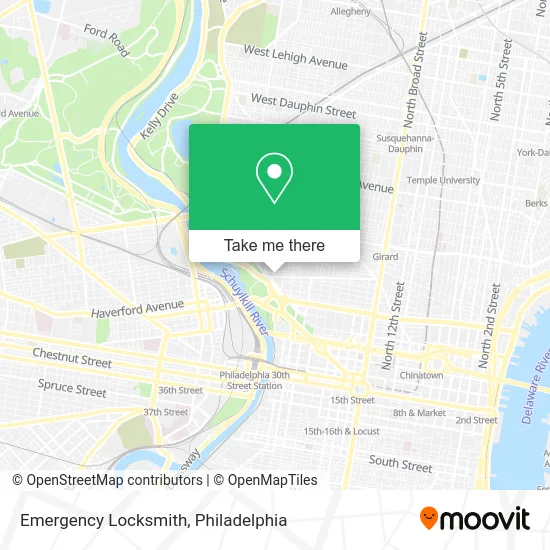 Emergency Locksmith map