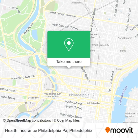 Health Insurance Philadelphia Pa map