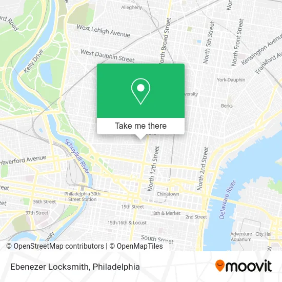 Ebenezer Locksmith map