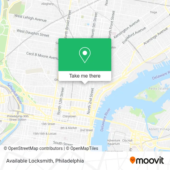 Available Locksmith map