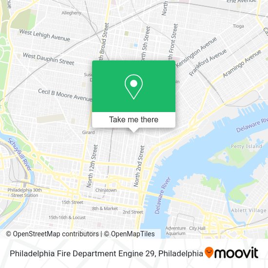 Mapa de Philadelphia Fire Department Engine 29